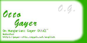 otto gayer business card